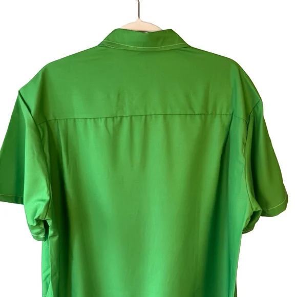 Royaura Hawaiian Tropical Frog Graphic Short-Sleeve Shirt - Green Size L Resort - Picture 10 of 11